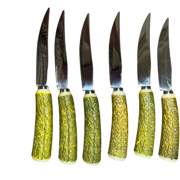 Faux Antler Stainless Steel Steak Knife’s Set‎ Of 6 - Picture 1 of 3